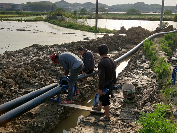 PE給水管施工現（xiàn）場