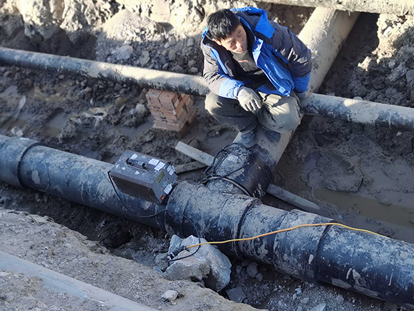 鋼絲網骨架管施（shī）工現場